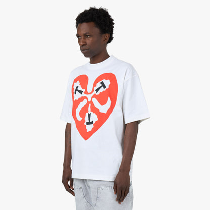 The Trilogy Tapes TTT Heart T-Shirt / White