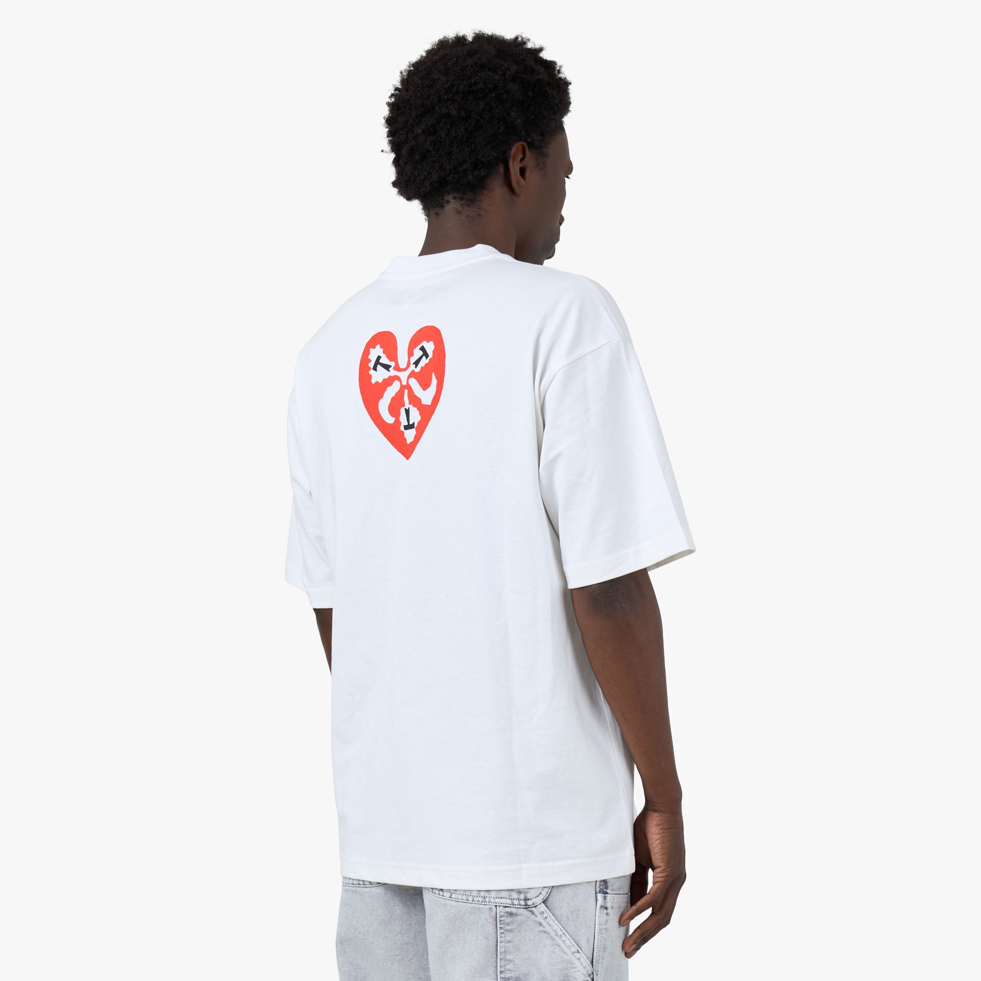 The Trilogy Tapes TTT Heart T-Shirt / White | Livestock