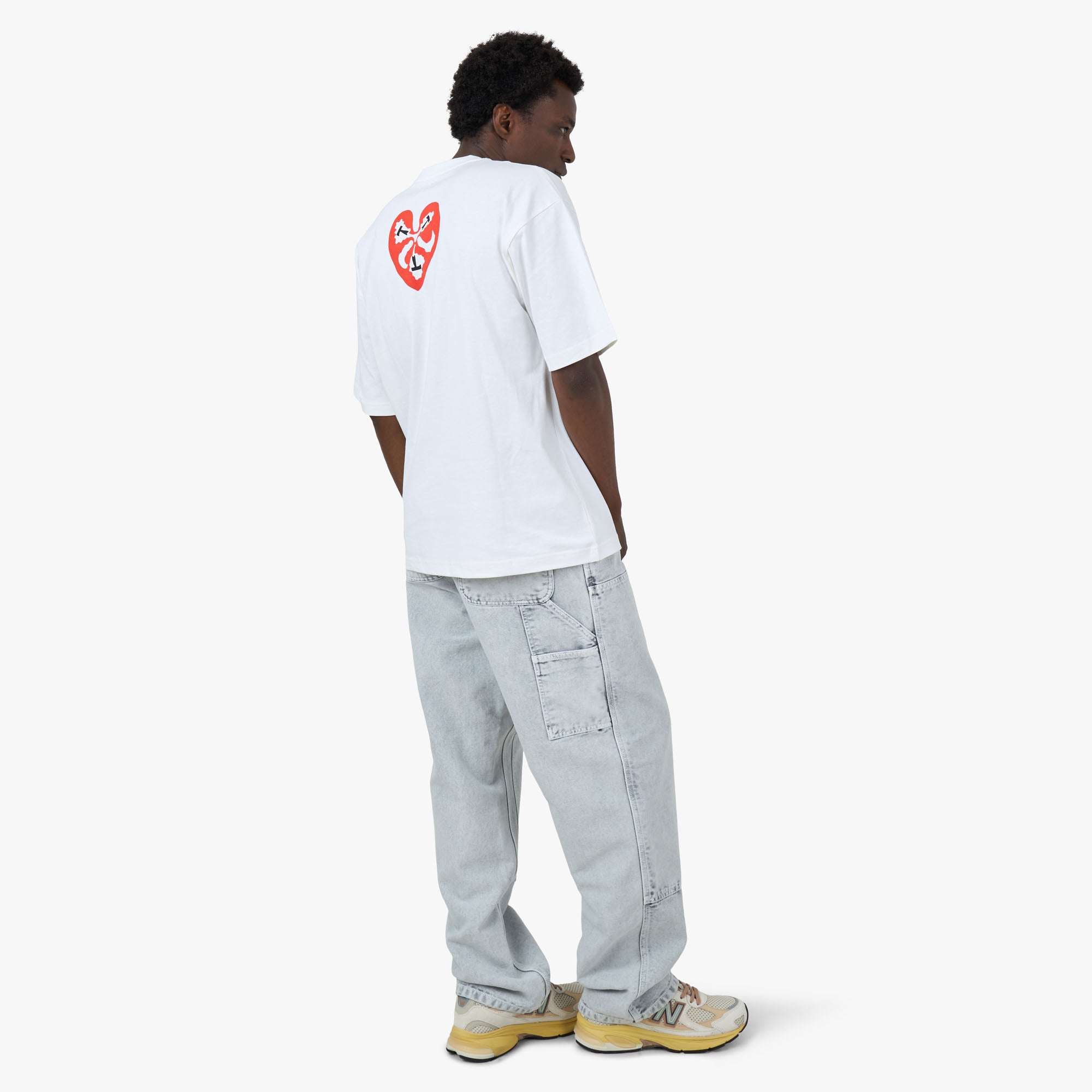 The Trilogy Tapes TTT Heart T-Shirt / White | Livestock