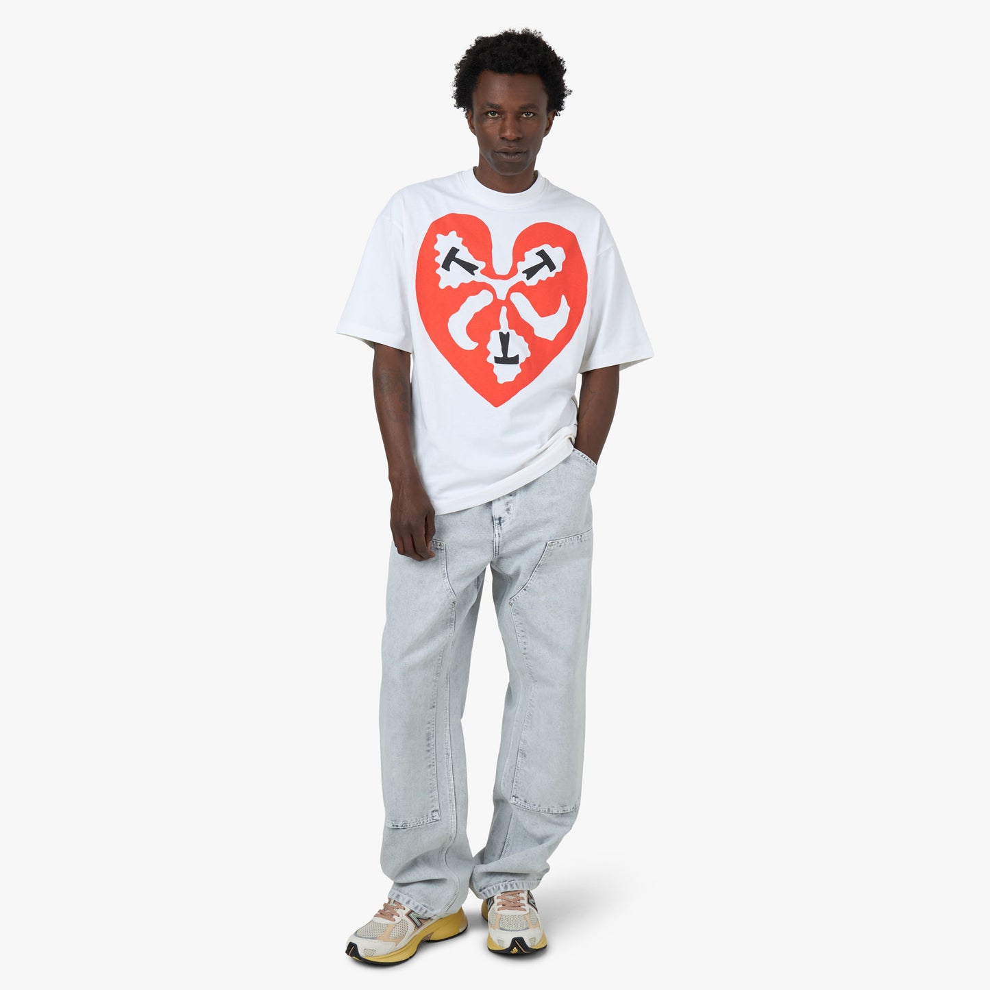 The Trilogy Tapes TTT Heart T-Shirt / White