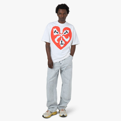 The Trilogy Tapes TTT Heart T-Shirt / White