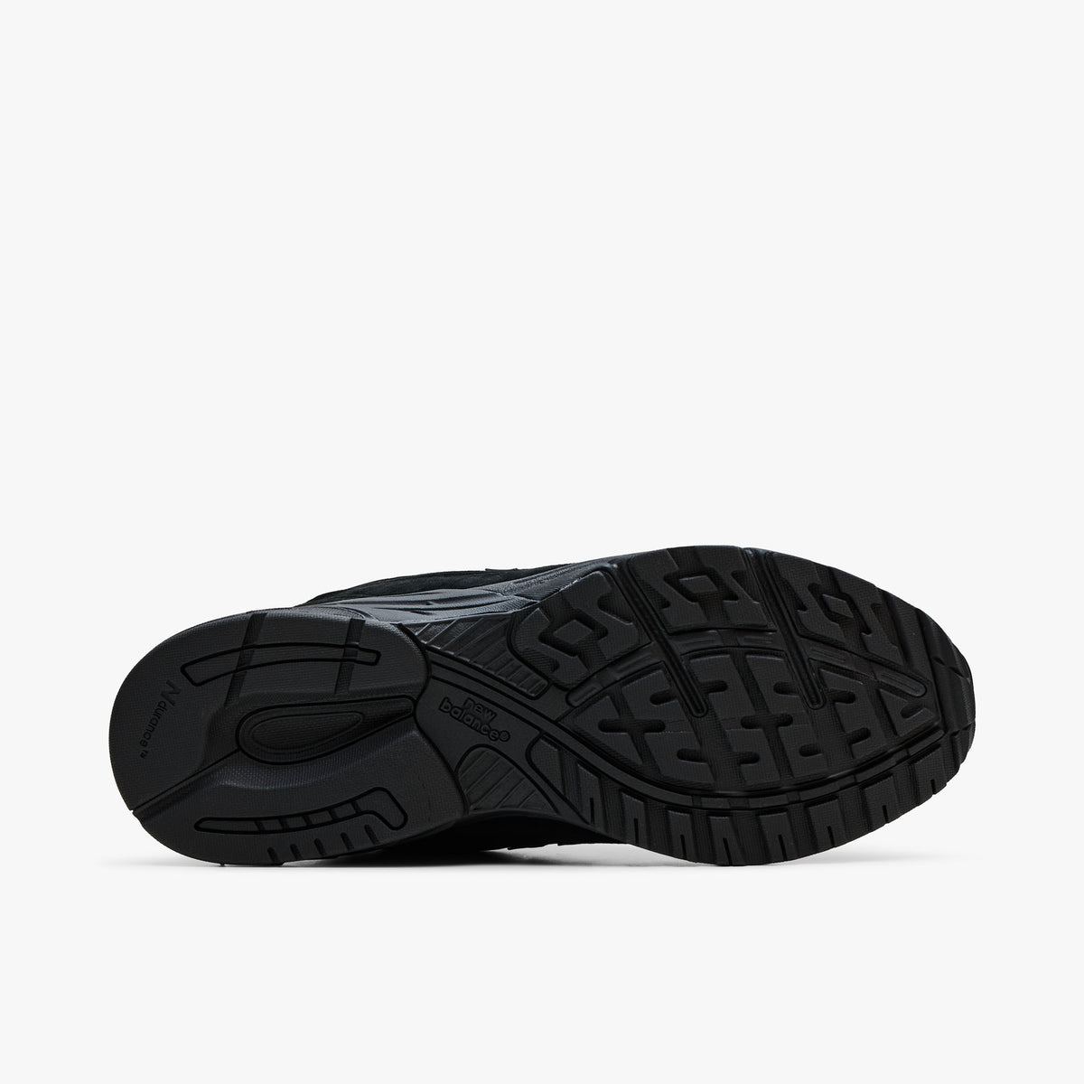 New Balance Made In USA 993. Bottom view featuring durable all-black Ndurance rubber outsole with webbed traction tread pattern. 