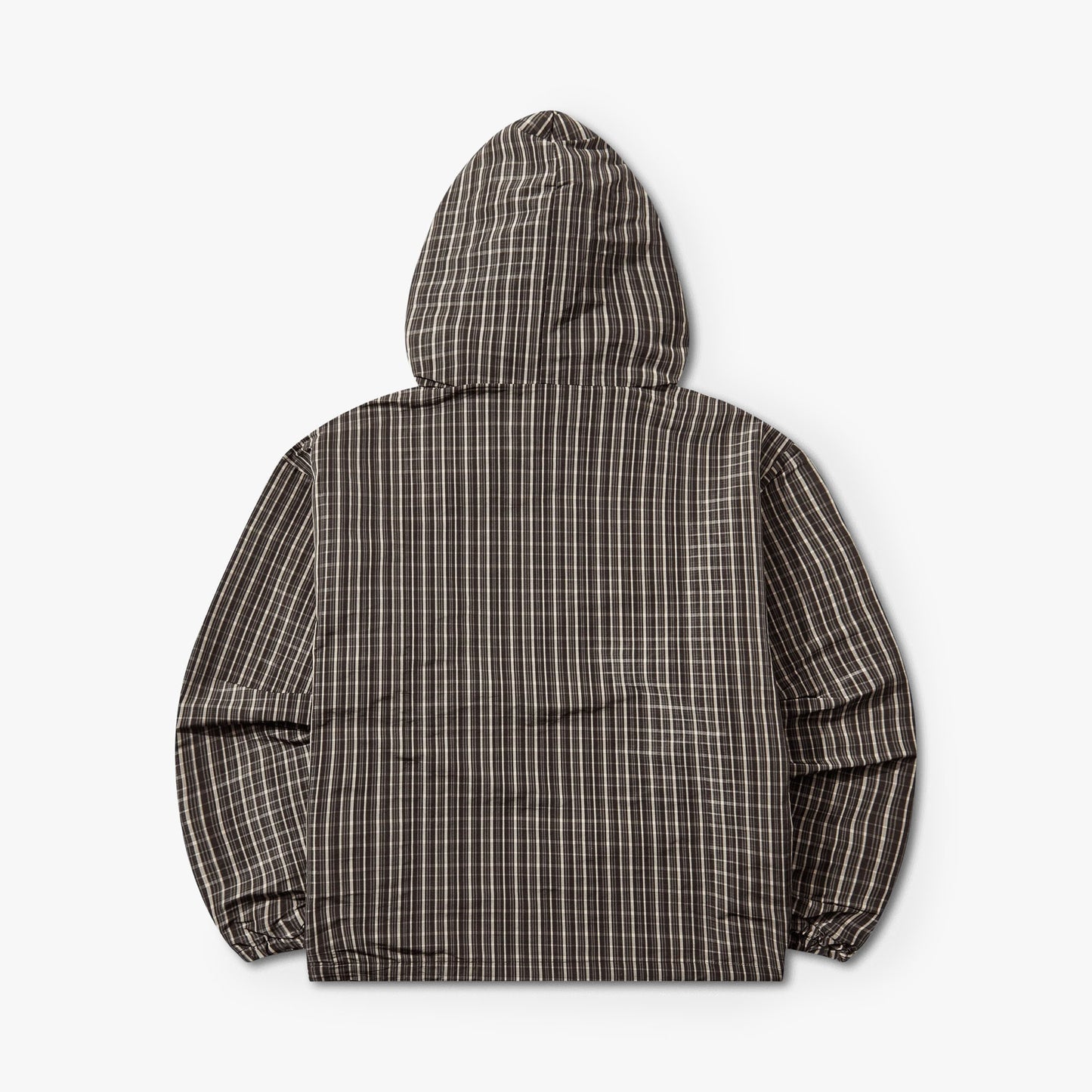 Coupe-vent à carreaux Umbro avec cagoule Beige / Marron foncé