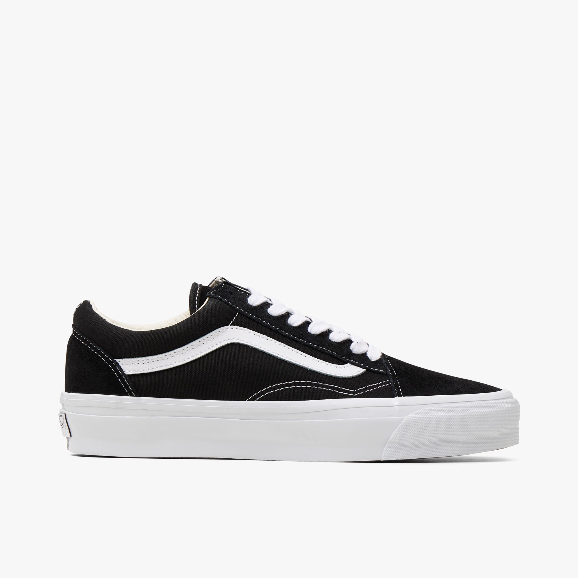 Black vans with white hotsell