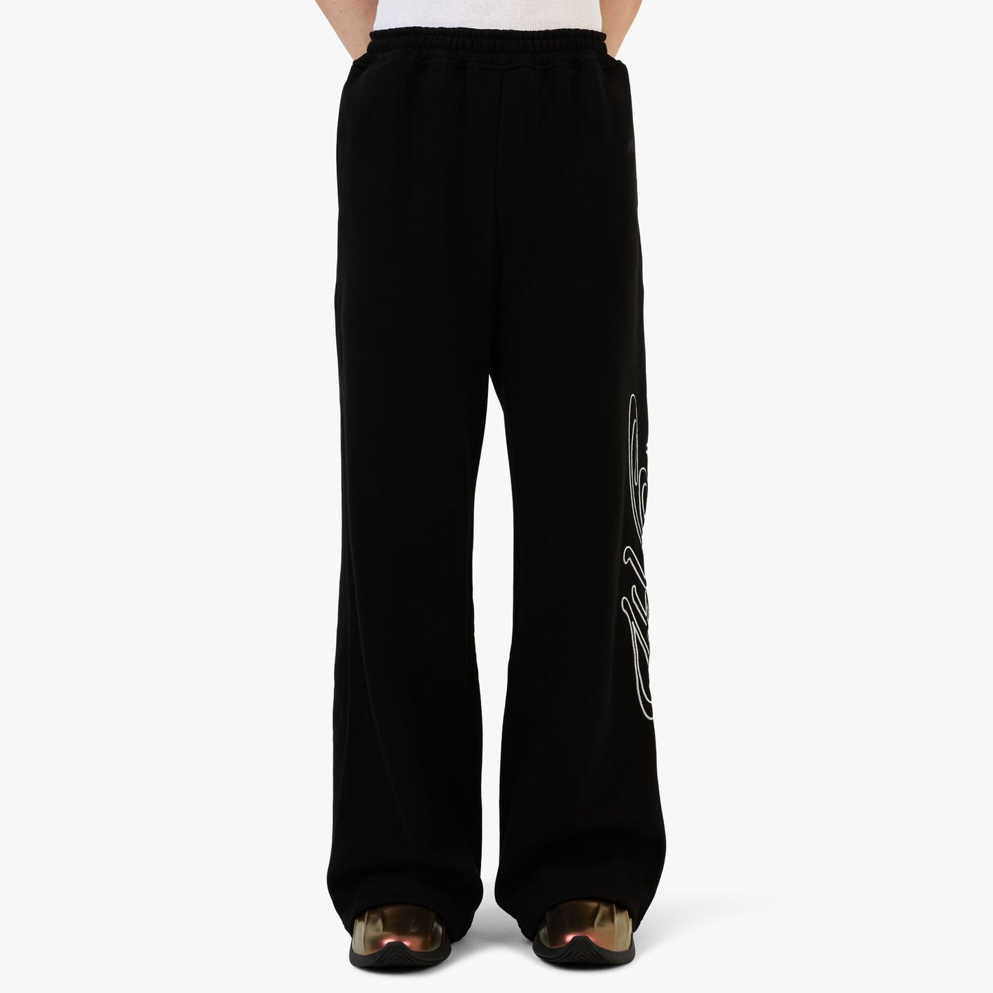 4YE Signature Zip Wide Pant Black/White