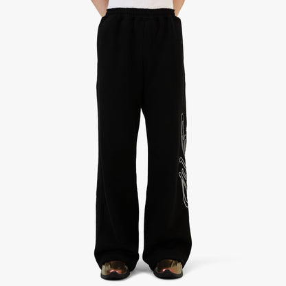 4YE Signature Zip Wide Pant Black/White