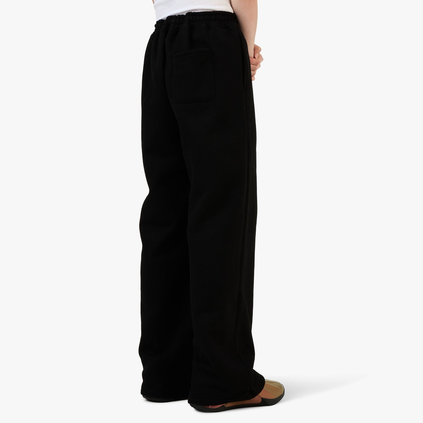 4YE Signature Zip Wide Pant Black/White