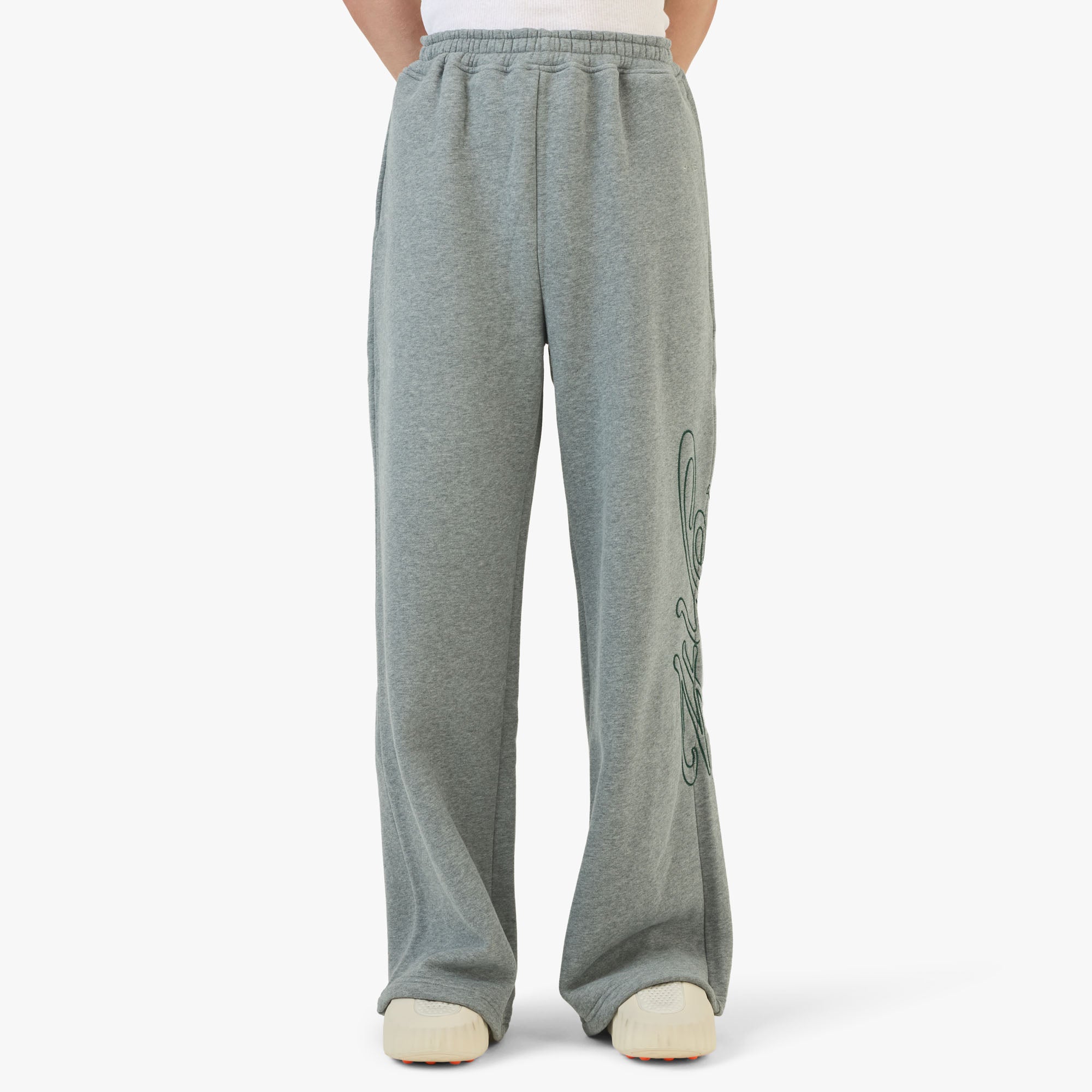 4YE Signature Zip Wide Pant Medium Grey / Forrest Green | Livestock