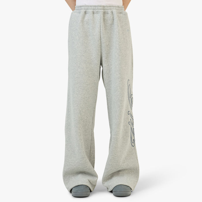 4YE Signature Zip Wide Pant Light Heather Grey 1