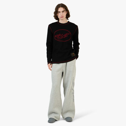 4YE Signature Zip Wide Pant Light Heather Grey