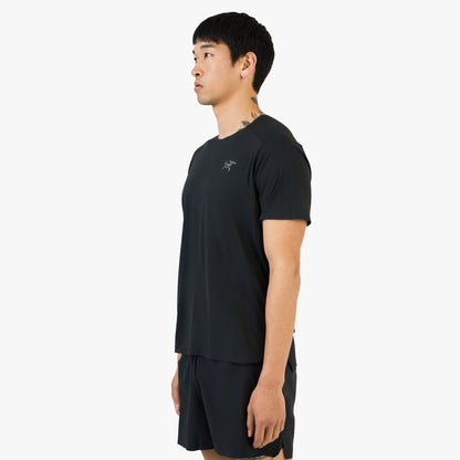 Arc'teryx Norvan Logo Vers Le Bas Manches Courtes / Noir