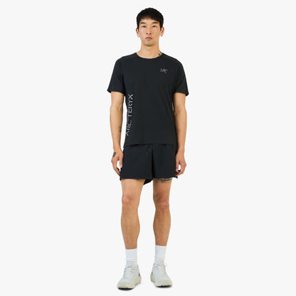 Arc'teryx Norvan Logo Vers Le Bas Manches Courtes / Noir