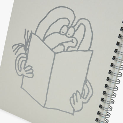 Actual Source + Penco ZZ410 Coil Notebook - Large Grey / Silver