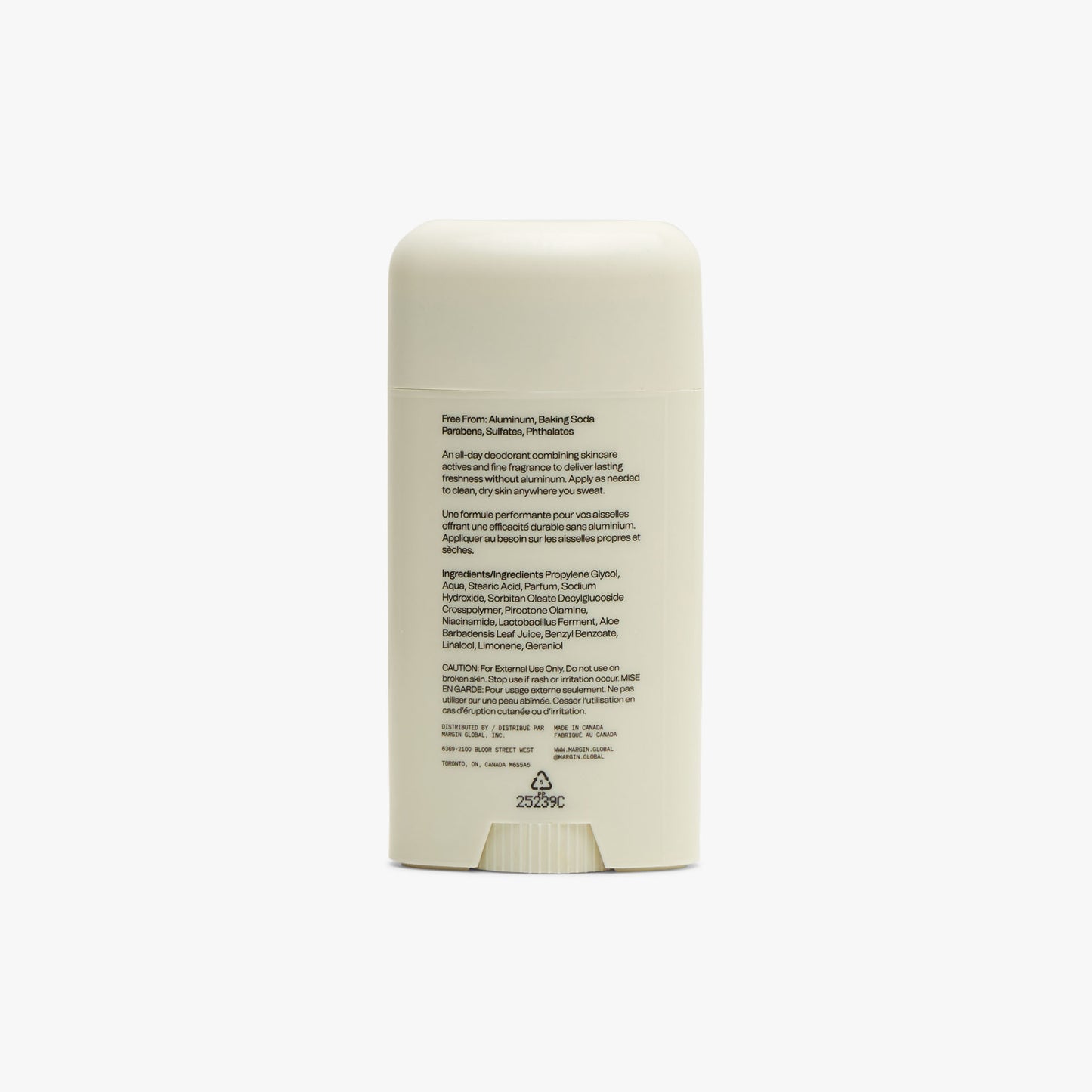 Margin Aluminium Free Clean Performance Deodorant Warm Water
