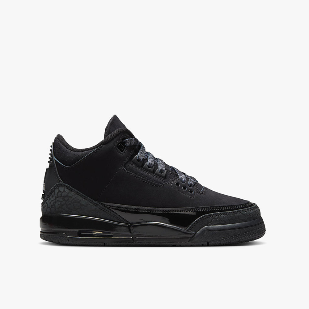 Jordan 3 Retro GS / Black / Dark Charcoal - White   1