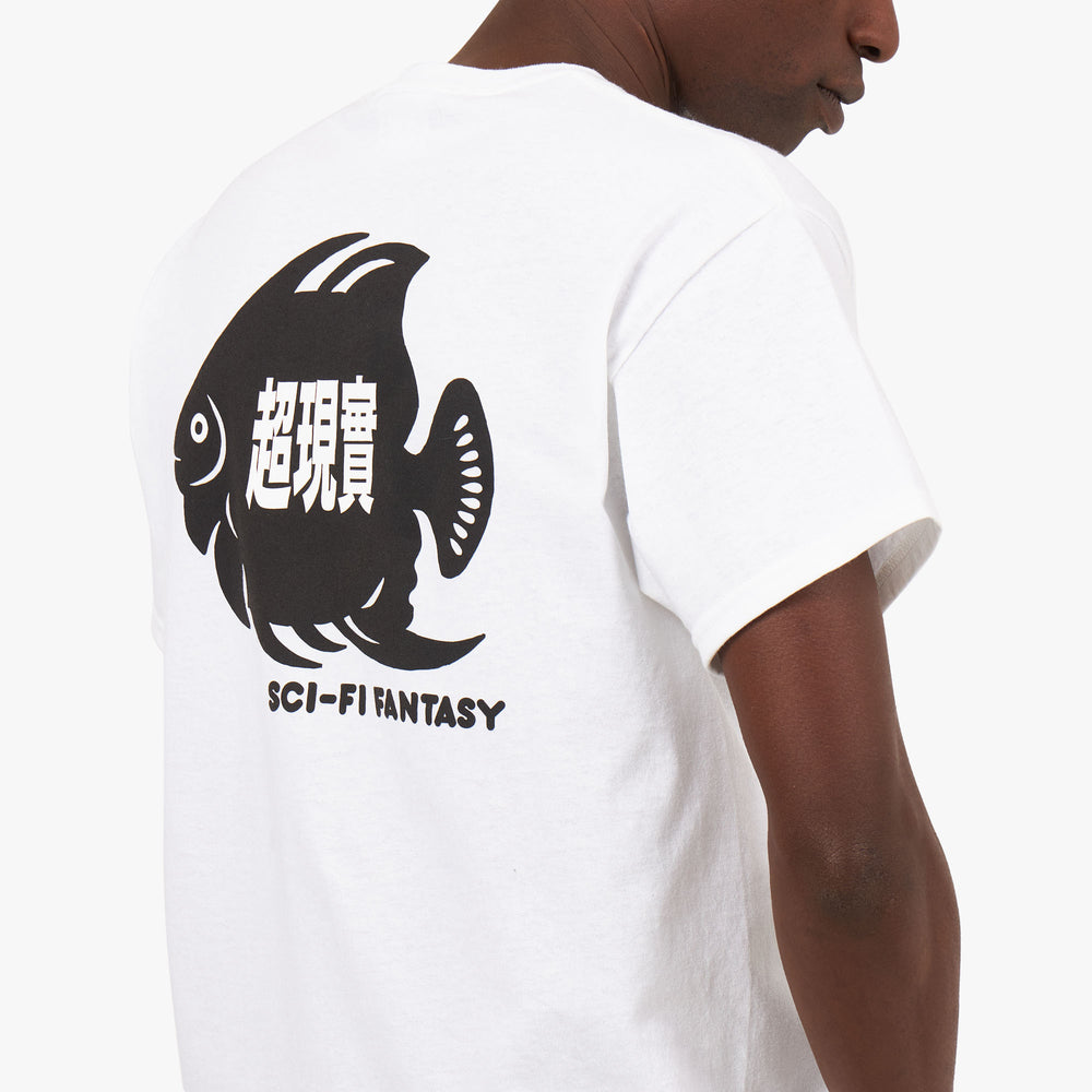 Sci-Fi Fantasy Fish Pocket T-shirt / White – Livestock