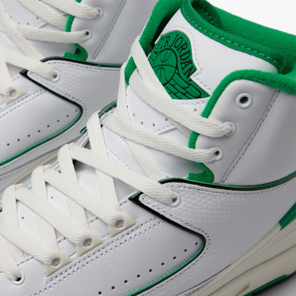 Jordan - AIR JORDAN 2 RETRO 'WHITE/LUCKY GREEN-SAIL-LIGHT STEEL GREY' -  VegNonVeg