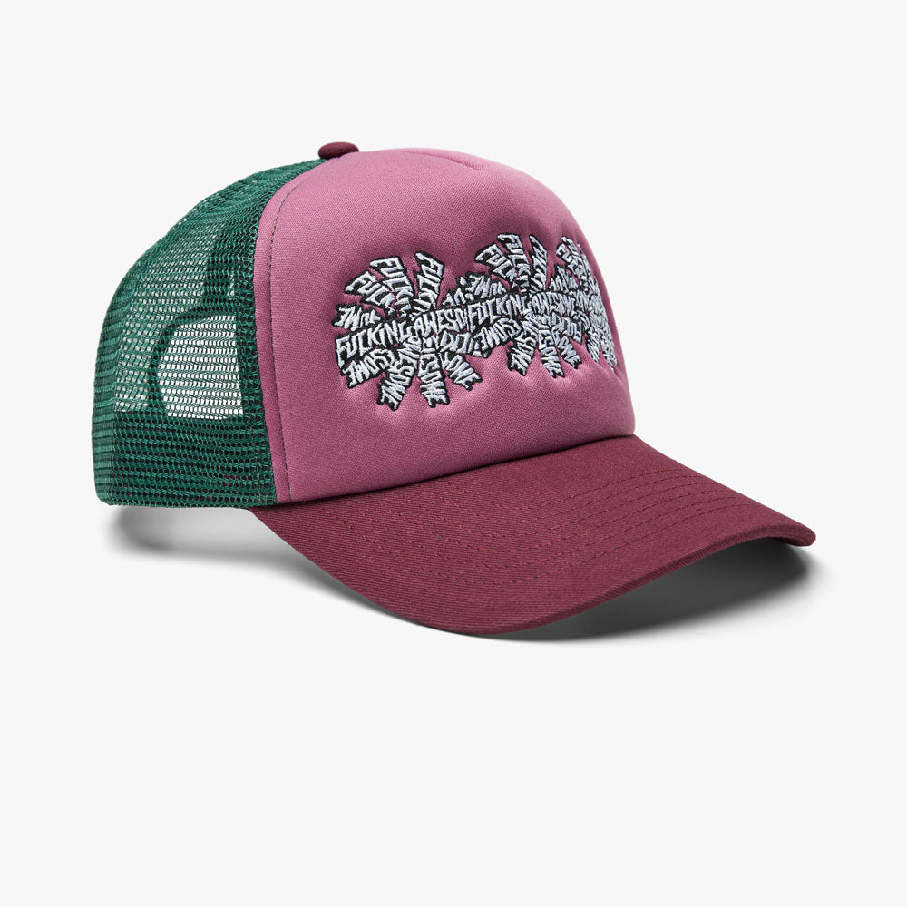 Fucking Awesome 3 Spiral Trucker Hat Pink / Maroon – Livestock