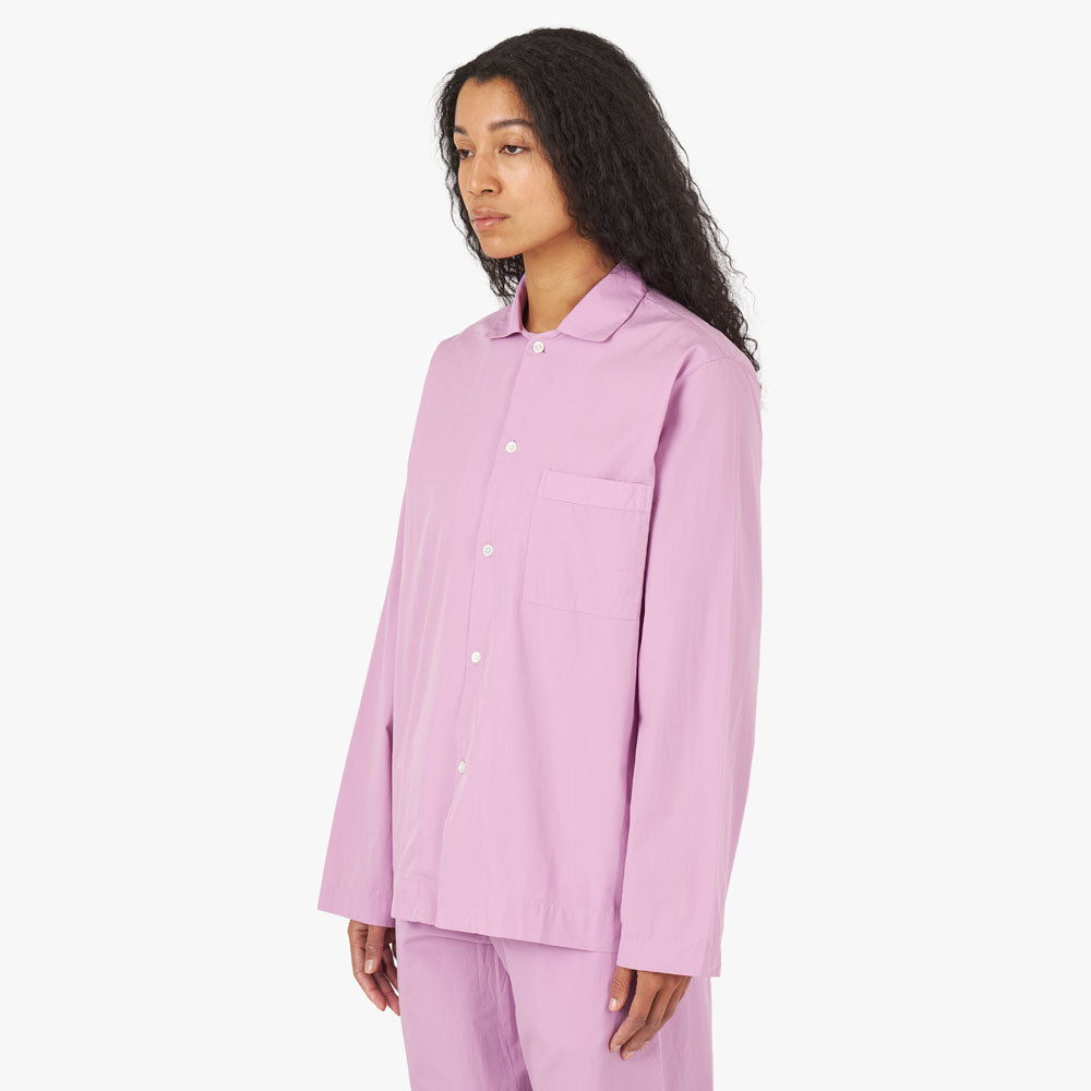 Tekla Popeline Chemise à manches longues / Rose Mauve