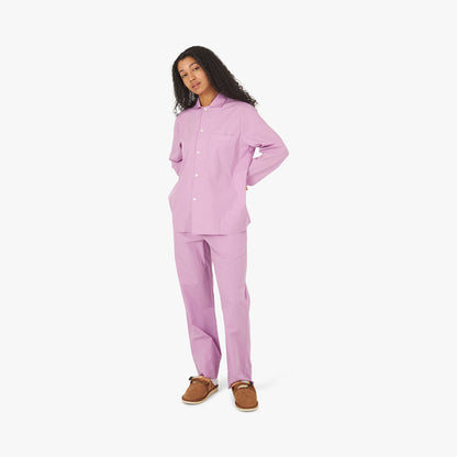 Tekla Popeline Chemise à manches longues / Rose Mauve