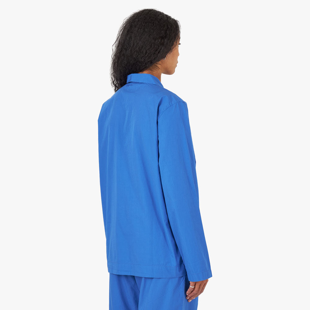 Tekla Popeline Chemise à manches longues / Bleu Royal