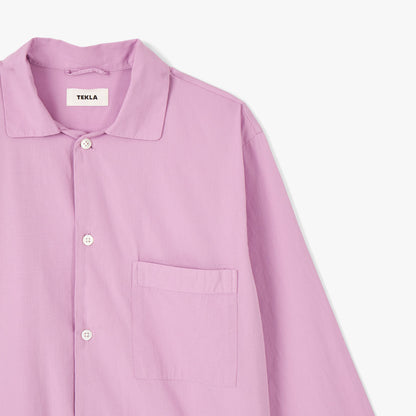Tekla Popeline Chemise à manches longues / Rose Mauve