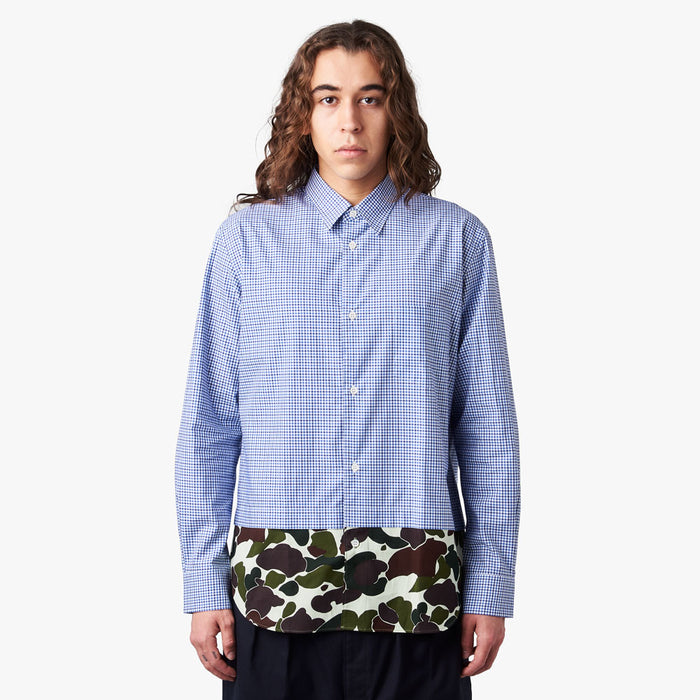 COMME des GARÇONS HOMME Panel Button Up Shirt / Camo 1