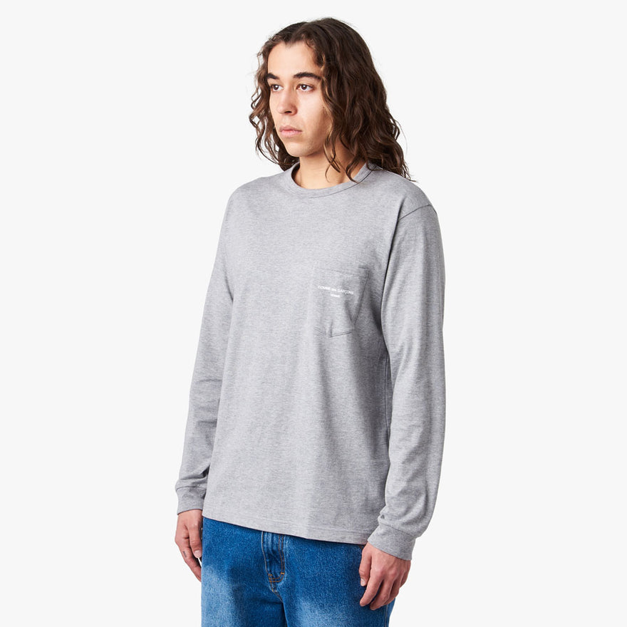 COMME des GARÇONS HOMME Pocket Long Sleeve T-shirt / Grey