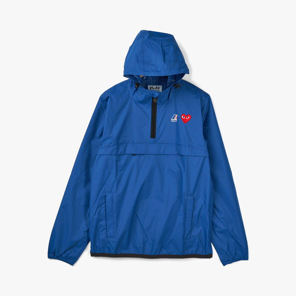 COMME des GARCONS PLAY K-WAY Hoddie Half Zip / Blue