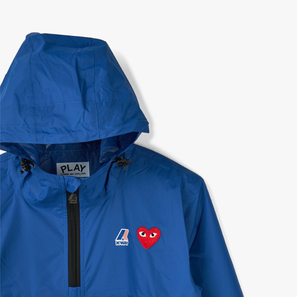 COMME des GARCONS PLAY K-WAY Hoddie Half Zip / Blue