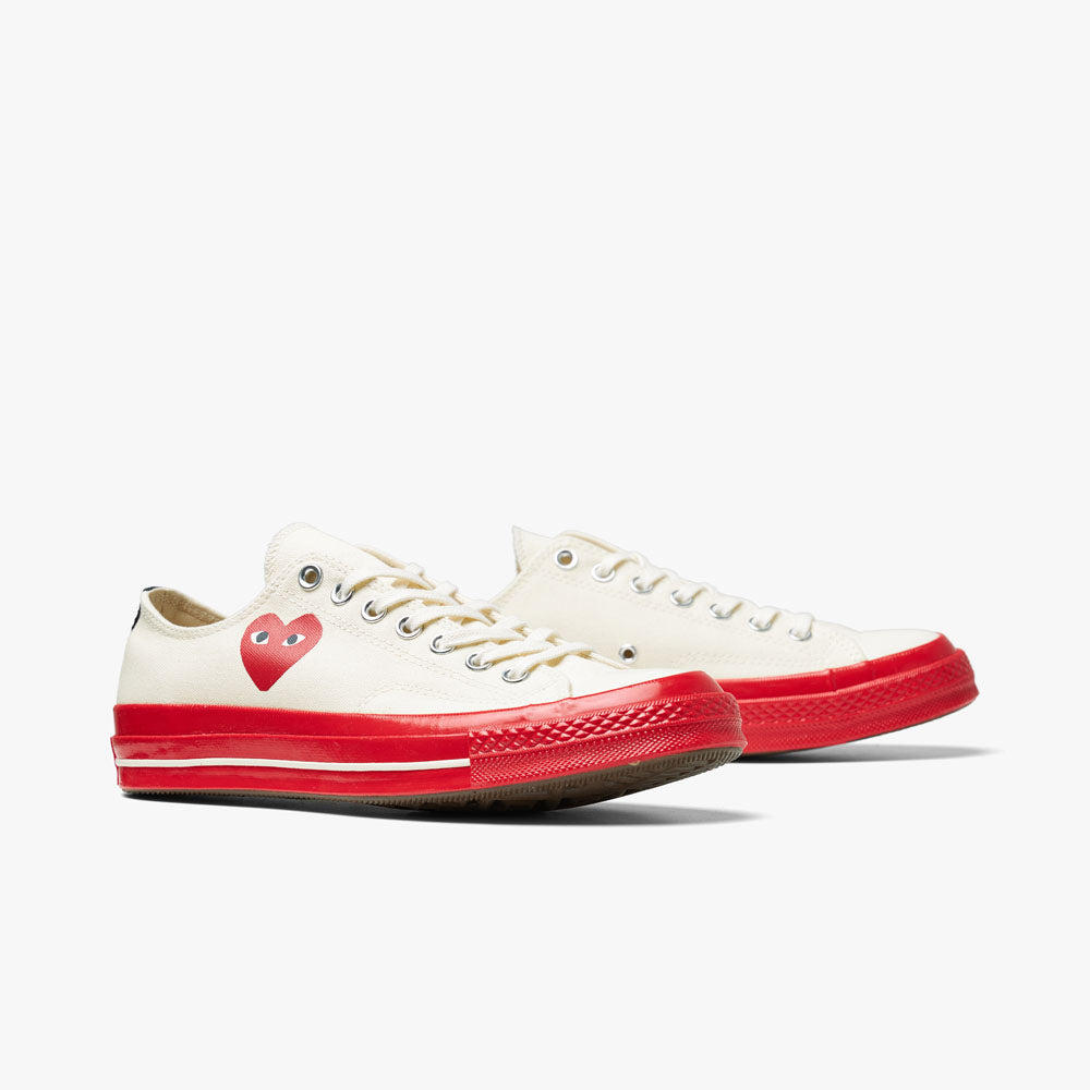 Gewend aan B.C. Voorman Converse x COMME des GARÇONS PLAY Chuck Taylor OX Off White / Red Sole –  Livestock